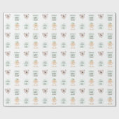 Sweet Baby und Bärenballon Geschenkpapier (Flach)