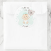 Sweet Baby und Bärenballon Runder Aufkleber (Tasche)