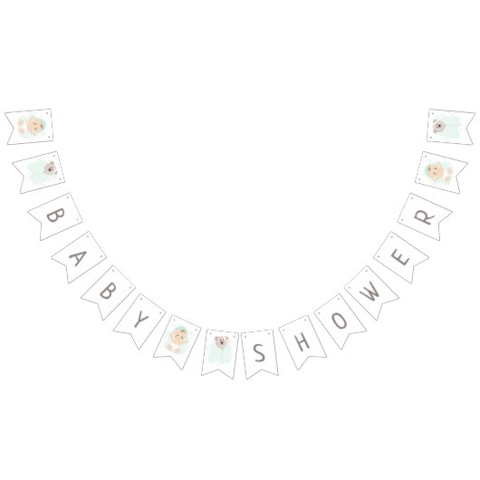 Sweet Baby und Bärenballon Wimpelkette (Alle)