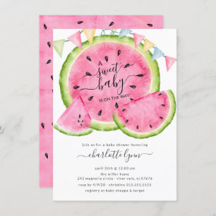 Sweet Baby Watermelon Kinderdusche Einladung