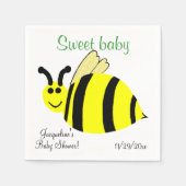 Sweet Baby Yellow Bumble Bee Baby Dusche Serviette (Vorderseite)