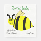 Sweet Baby Yellow Bumble Bee Baby Dusche Serviette (Vorderseite)