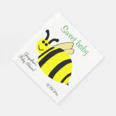 Sweet Baby Yellow Bumble Bee Baby Dusche Serviette (Ecke)