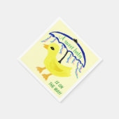 Sweet Baby Yellow Ducky Babydusche Regenschirm Serviette (Ecke)