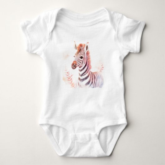 Sweet Baby Zebra Head, Safari Tiere, Zootiere Baby Strampler (Vorderseite)