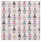 Sweet Babys auf Pink Polka Dot Pattern Stoff (Muster)