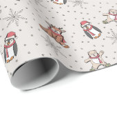 Sweet Babys Erste Weihnachtsferien Wintertiere Geschenkpapier (Rolleneckpunkt)
