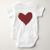 Sweet Baby's Name Cudly Red Hearts I Liebe You Baby Strampler (Rückseite)