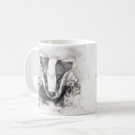 Sweet Badger Sketch Tasse (Vorderseite Links)