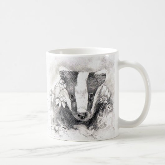 Sweet Badger Sketch Tasse (Rechts)