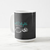 Sweet Bakery Chalkboard Branding Kaffeetasse (Vorderseite Links)