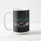Sweet Bakery Chalkboard Branding Kaffeetasse (Links)