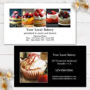 Sweet Bakery Dessert Catering Business Card Visitenkarte