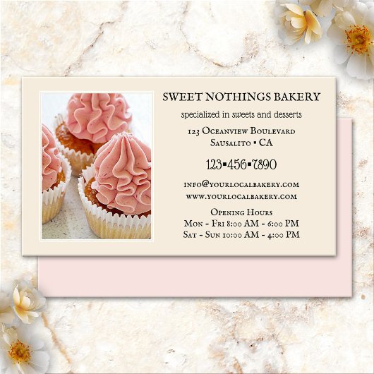 Sweet Bakery Dessert Catering Business Card Visitenkarte