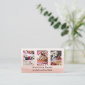Sweet Bakery Dessert Foto Business Card Visitenkarte (Stehend Vorderseite)