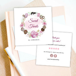 Sweet Bakery Vielen Dank Quadratische Visitenkarte