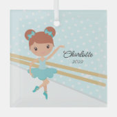 Sweet Ballerina Ballerina Ballet Tanz Weihnachten Ornament Aus Glas (Vorderseite)