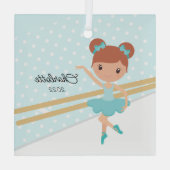 Sweet Ballerina Ballerina Ballet Tanz Weihnachten Ornament Aus Glas (Rückseite)