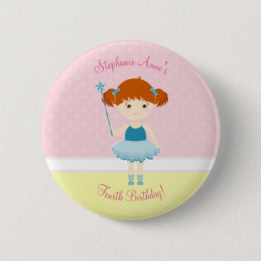 Sweet Ballerina Cupcake Celebration Button (Vorderseite)
