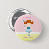 Sweet Ballerina Cupcake Celebration Button (Vorne & Hinten)