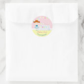 Sweet Ballerina Cupcake Celebration Runder Aufkleber (Tasche)