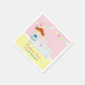 Sweet Ballerina Cupcake Celebration Serviette (Ecke)