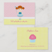 Sweet Ballerina Cupcake Celebration Telefonnummerkarte (Vorne/Hinten)