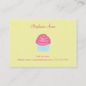 Sweet Ballerina Cupcake Celebration Telefonnummerkarte (Rückseite)