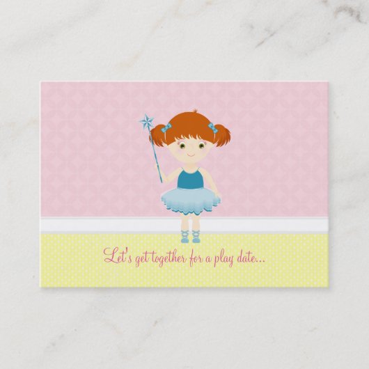 Sweet Ballerina Cupcake Celebration Telefonnummerkarte (Vorderseite)