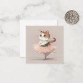 Sweet ballerina kitty mitteilungskarte (Vorderseite/Rückseite Beispiel)