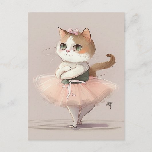 Sweet ballerina kitty postkarte (Vorderseite)