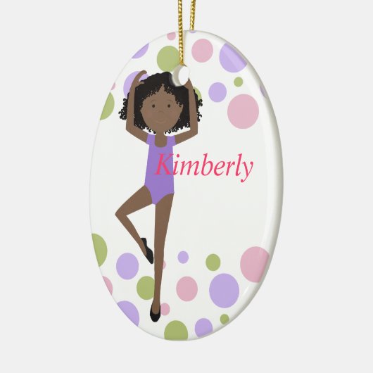 Sweet Ballerina Lila und rosa Keramik Ornament (Links)