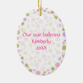 Sweet Ballerina Lila und rosa Keramik Ornament (Hinten)