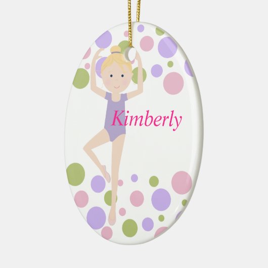 Sweet Ballerina Lila und rosa Keramikornament (Links)