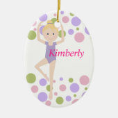 Sweet Ballerina Lila und rosa Keramikornament (Vorne)