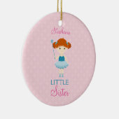 Sweet Ballerina Little Sister Keramik Ornament (Rechts)