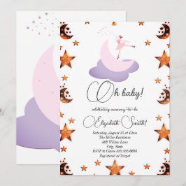 Sweet Ballerina Mond, Baby Dusche Einladung