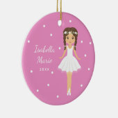 Sweet Ballerina Niedlich Pink Ballet Tänzerin Weih Keramik Ornament (Rechts)