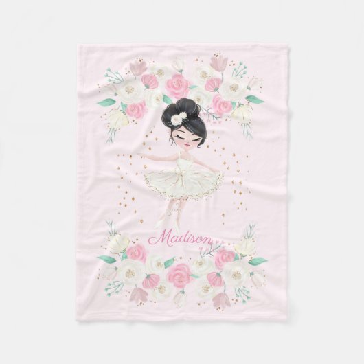Sweet Ballerina Personalisiert Fleecedecke (Vorderseite)