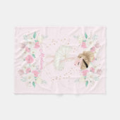 Sweet Ballerina Personalisiert Fleecedecke (Vorderseite (Horizontal))