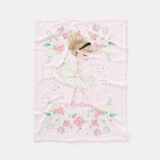 Sweet Ballerina Personalisiert Fleecedecke (Vorderseite)