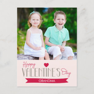 Sweet Banner Valentine's Day Post Card Feiertagspostkarte