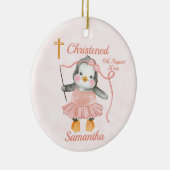 Sweet Baptisse Penguin Ballerina Pink Keramik Ornament (Rechts)