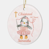 Sweet Baptisse Penguin Ballerina Pink Keramik Ornament (Links)