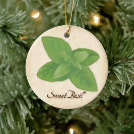 Sweet Basil Herb Keramikornament