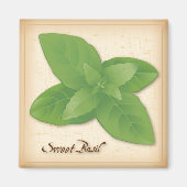 Sweet Basil Herb Magnet (Vorne)