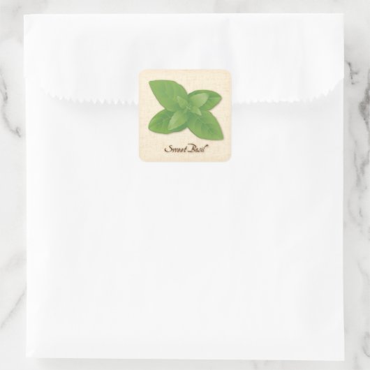 Sweet Basil Square Sticker (Tasche)
