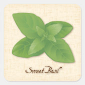 Sweet Basil Square Sticker (Vorderseite)