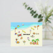 SWEET BEACH POSTKARTE (Stehend Vorderseite)