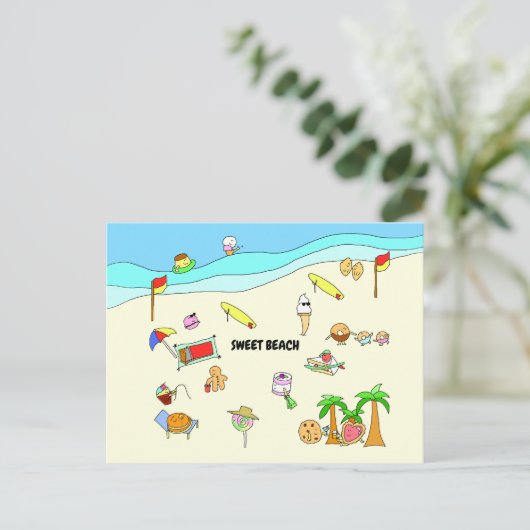 SWEET BEACH POSTKARTE (Stehend Vorderseite)